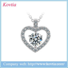 Colar loja on-line site de ouro branco colar de coração zircon vestidos de noiva por atacado bridal jóias